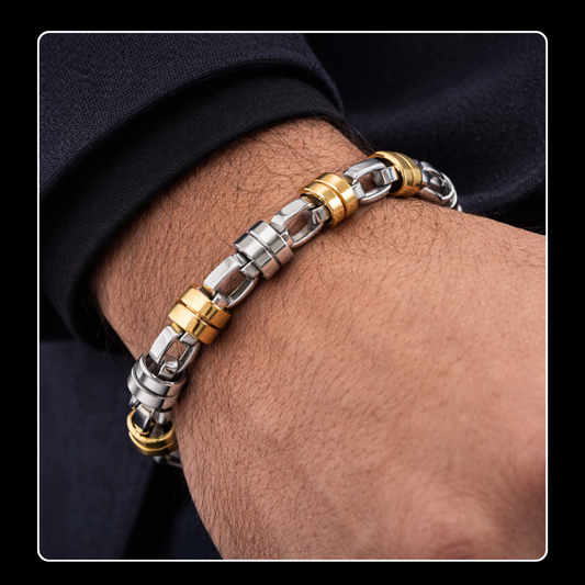 Men's Two-Tone Stainless Steel Bracelet