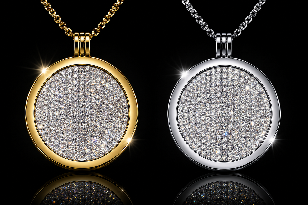 33 mm Micro Pave’ Crystal Coin for the SWTL Interchageable Coin Collection