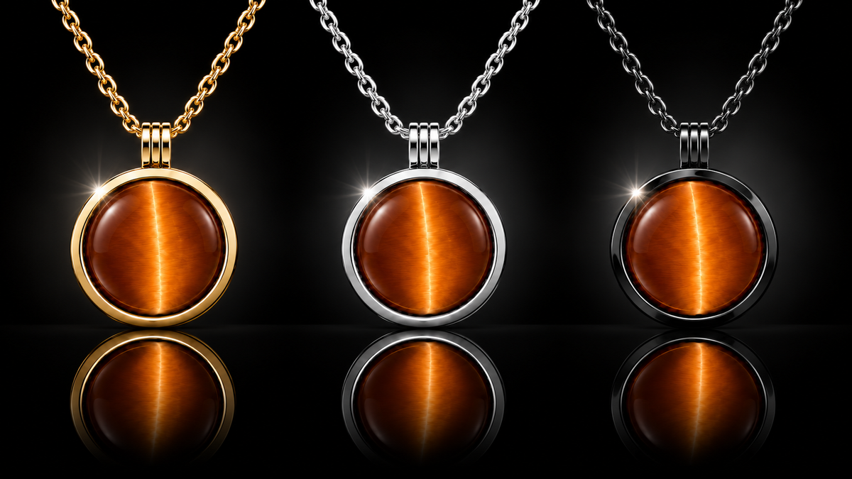 SWTL Interchangeable 25mm Coin Genuine Tiger's Eye