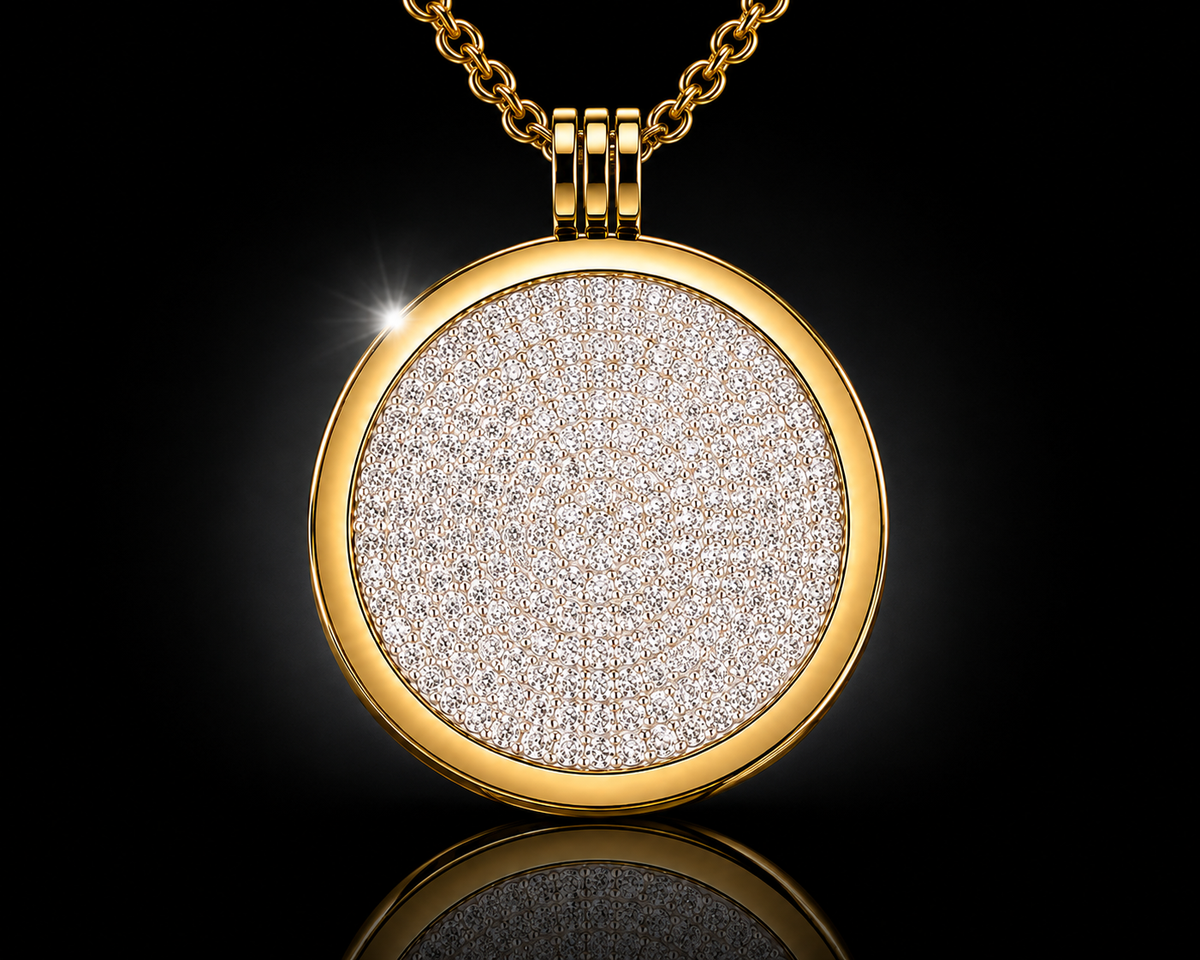 SWTL Interchangeable 25mm Coin Swarovski Crystal Pavé