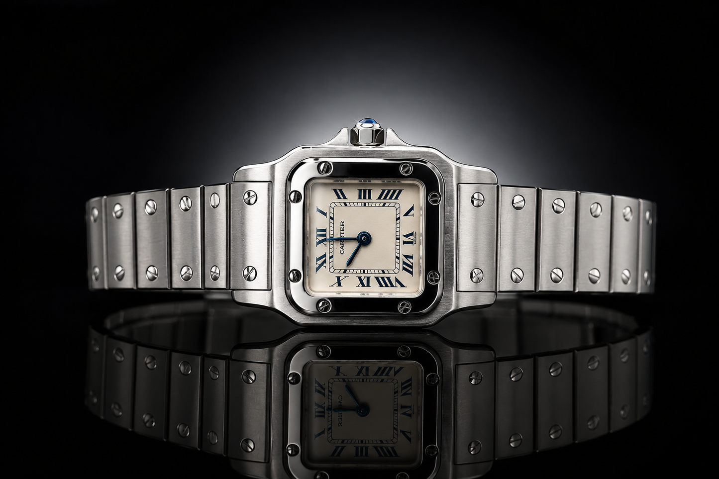 24 mm Ladies Cartier Santos Galbée