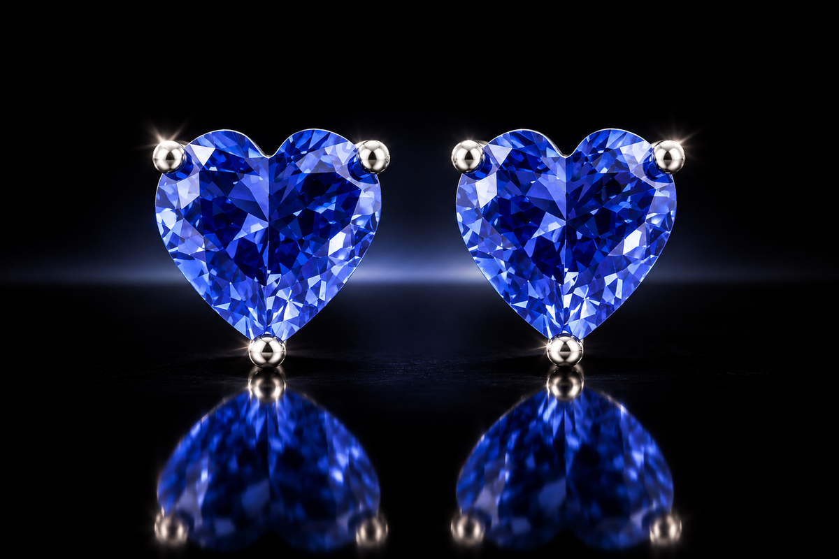 925 Sterling Silver 6mm Genuine Swarovski Crystal Heart Shape Stud Earrings