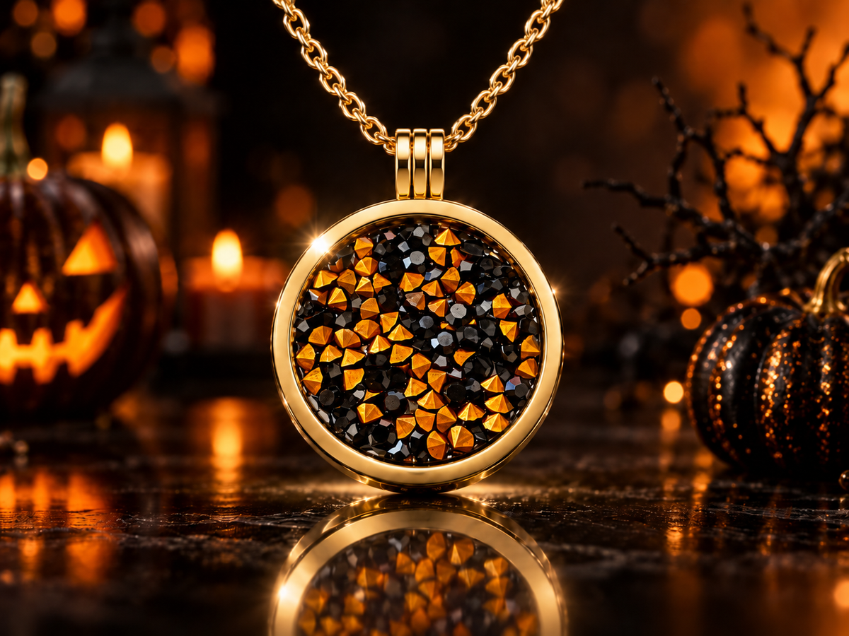 SWTL Interchangeable 25mm Coin - Halloween Mosaic Crystal