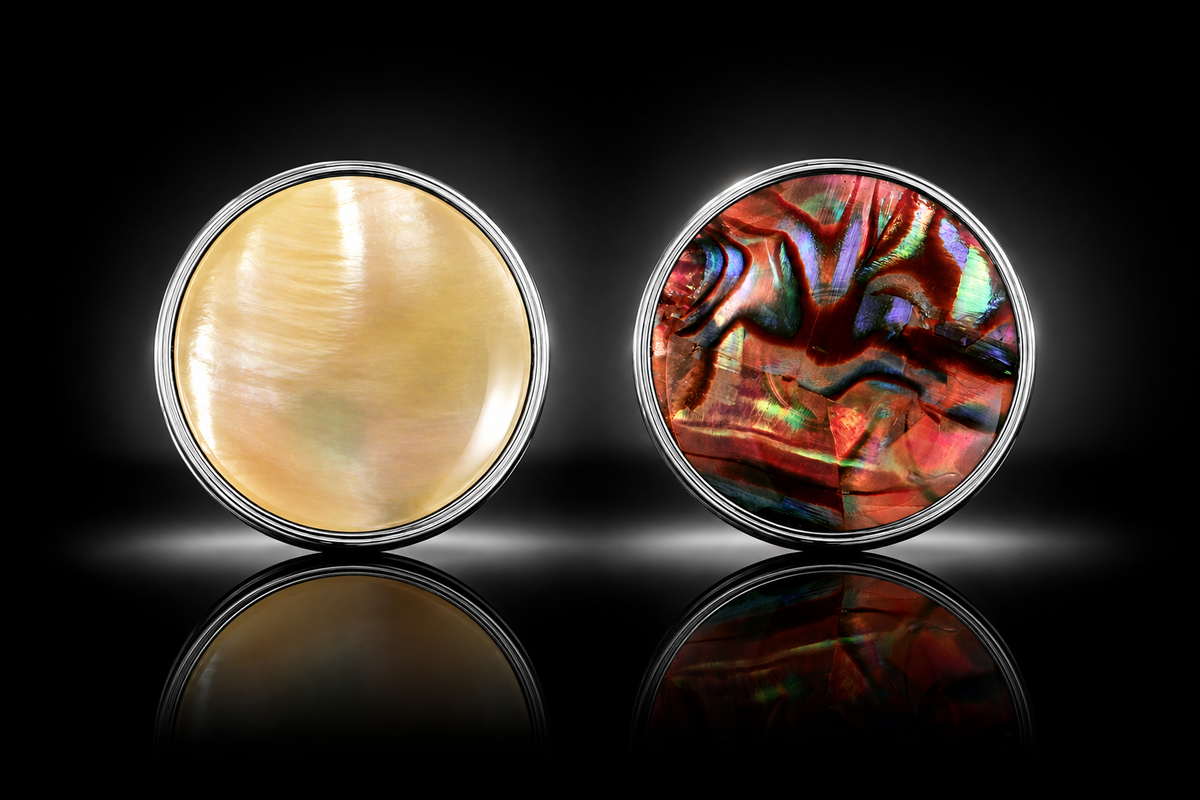 SWTL Interchangeable 15mm Mini Coin & Golden Shell & Bronze Abalone
