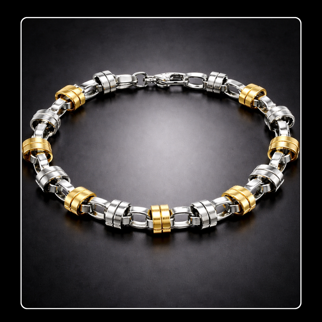 Men's Two-Tone Stainless Steel Bracelet
