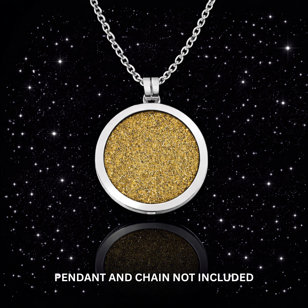25 mm Gold Glitter Coin (Insert)
