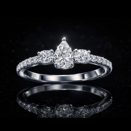 1.25 CTW Pear Shape Cubic Zirconia&nbsp;Ring
