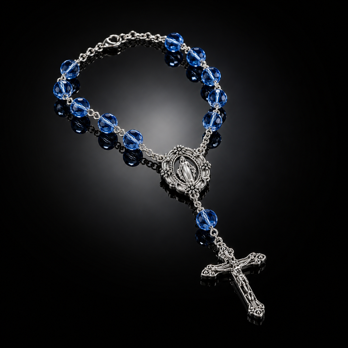 10 Bead Pocket Rosary 7.5 Inch