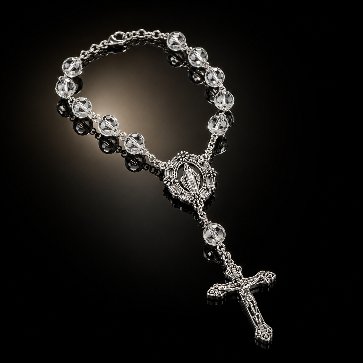 10 Bead Pocket Rosary 7.5 Inch