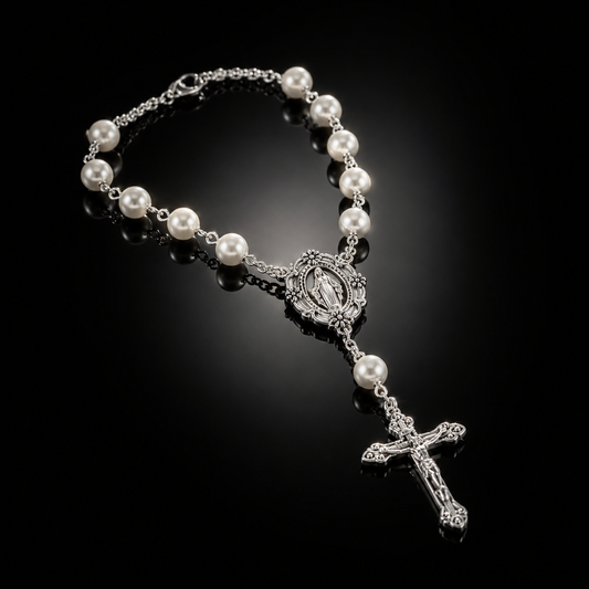 10 Bead Pocket Rosary 7.5 Inch