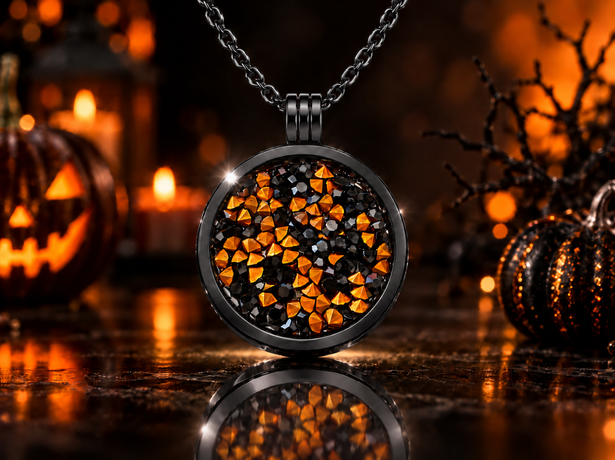 SWTL Interchangeable 25mm Coin - Halloween Mosaic Crystal