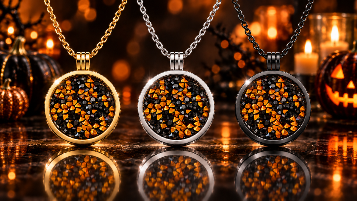 SWTL Interchangeable 25mm Coin - Halloween Mosaic Crystal
