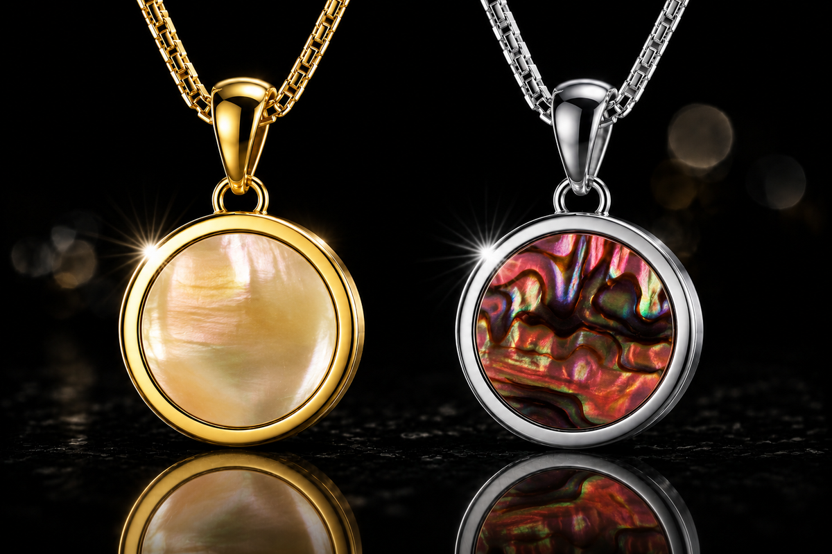 SWTL Interchangeable 15mm Mini Coin & Golden Shell & Bronze Abalone