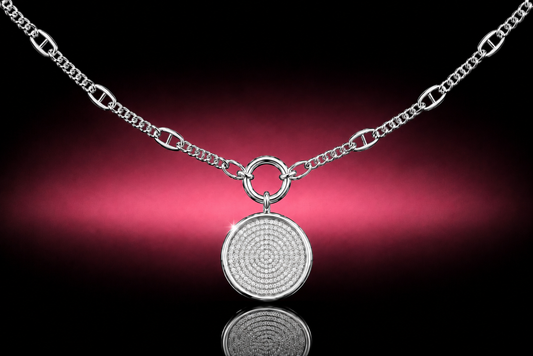 Triple Rhodium Finished Stainless Steel Mariner Chain for SWTL Interchangeable Pendant Collection