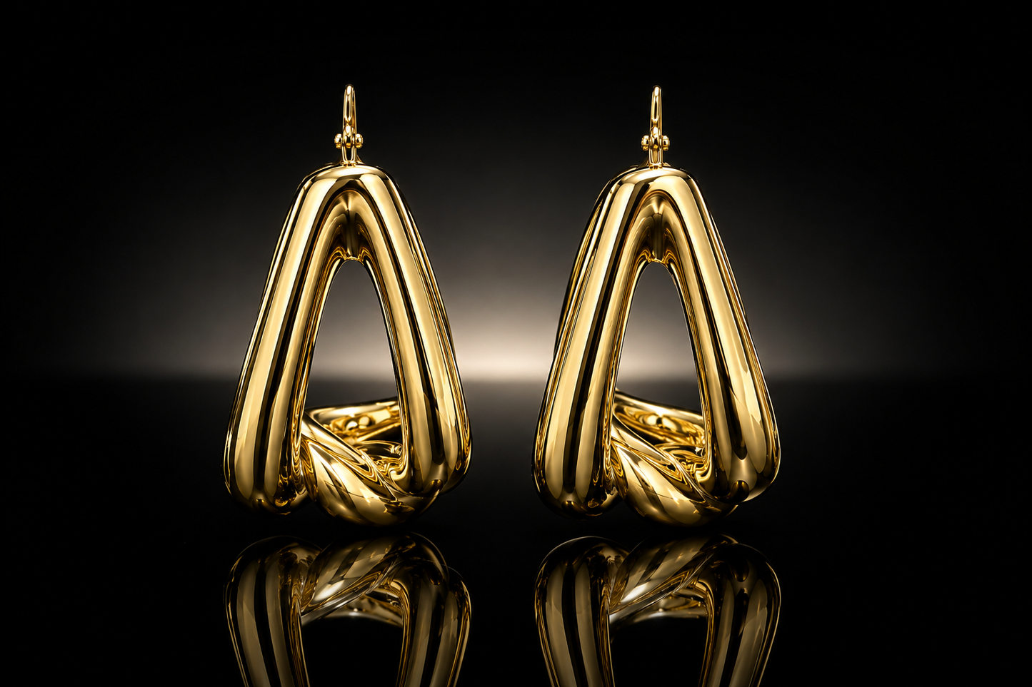 14kt Yellow Gold Jil Sander 28mm Sculptural Hoop Earrings
