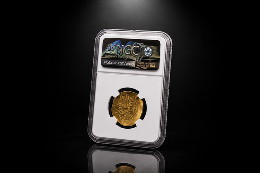 BYZANTINE EMPIRE  Andronicus II + Michael IV circa 1294 - 1320 AD Solid Gold Coin - NGC Certified