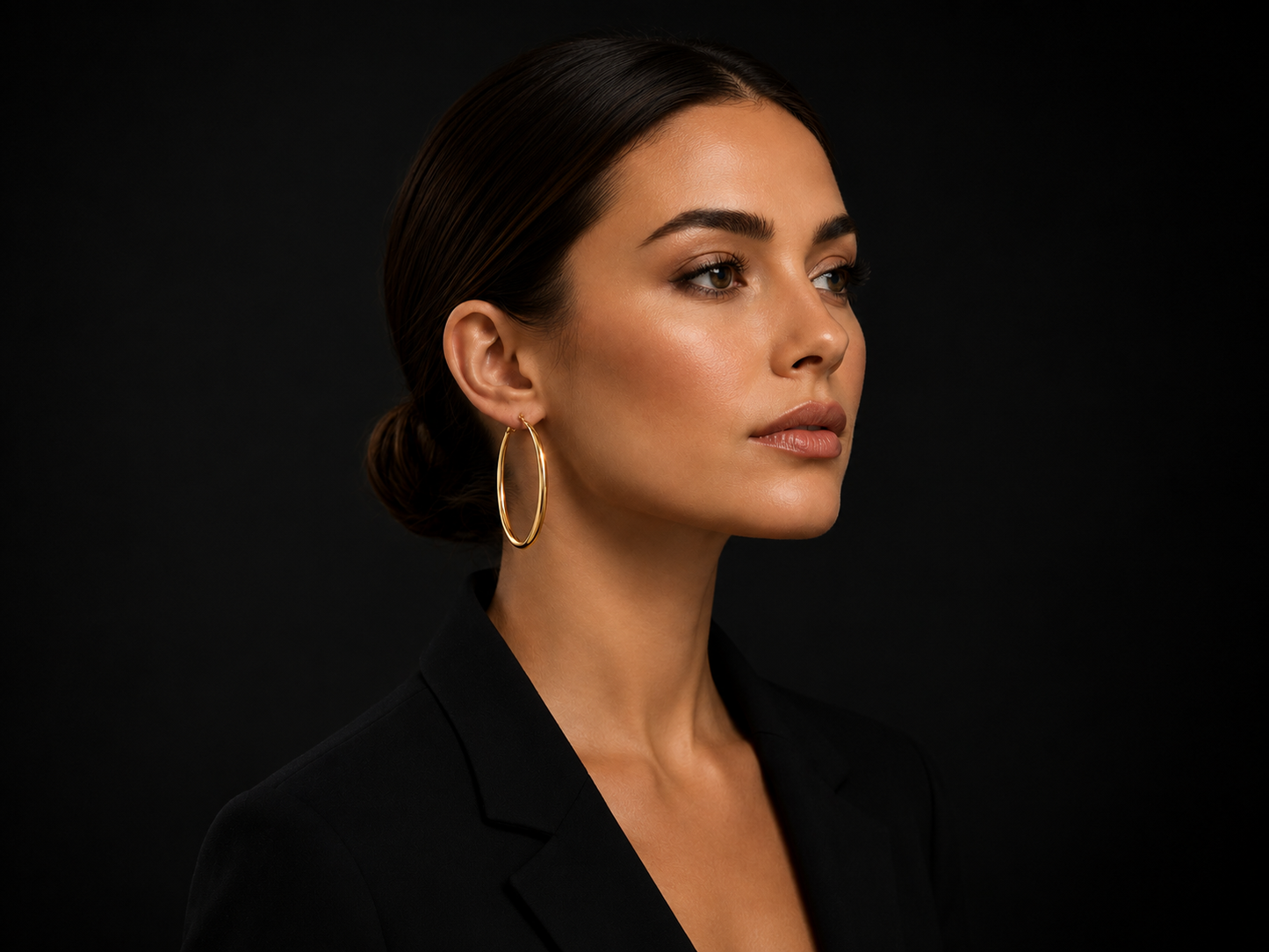 61 mm Graduated Omega Back Hoop Earrings