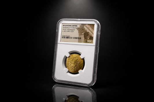BYZANTINE EMPIRE  Andronicus II + Michael IV circa 1294 - 1320 AD Solid Gold Coin - NGC Certified