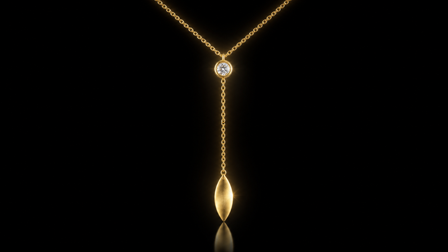 5.5 mm Bezel Set Cubic Zirconia Pendant or Lariat
