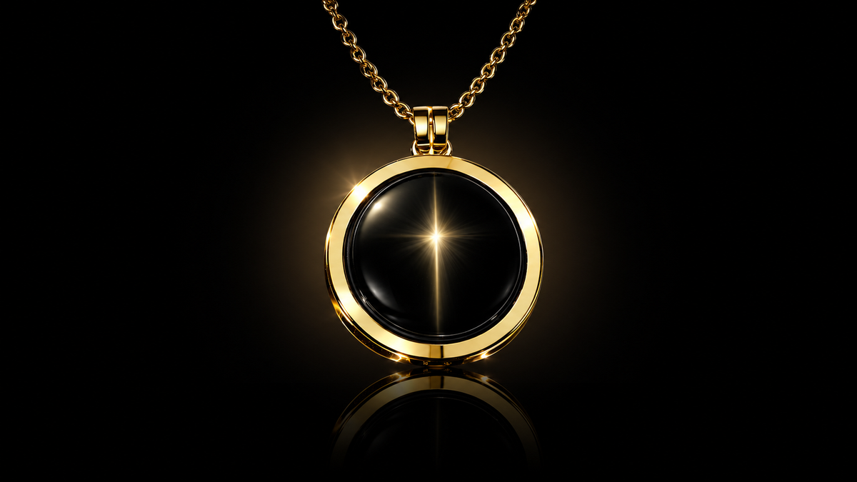 25 mm Black Cat’s Eye Coin – SWTL Interchangeable Pendant System