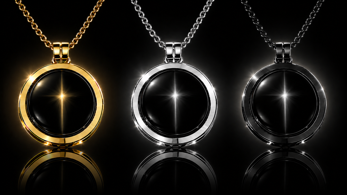 25 mm Black Cat’s Eye Coin – SWTL Interchangeable Pendant System