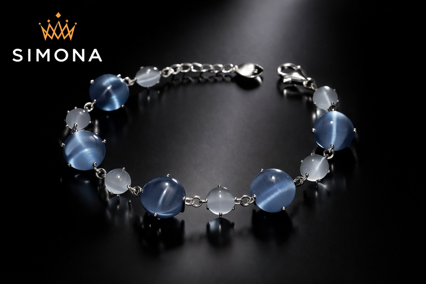 Simona Blue Cat’s Eye Bracelet