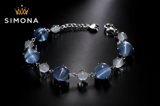 Simona Blue Cat’s Eye Bracelet