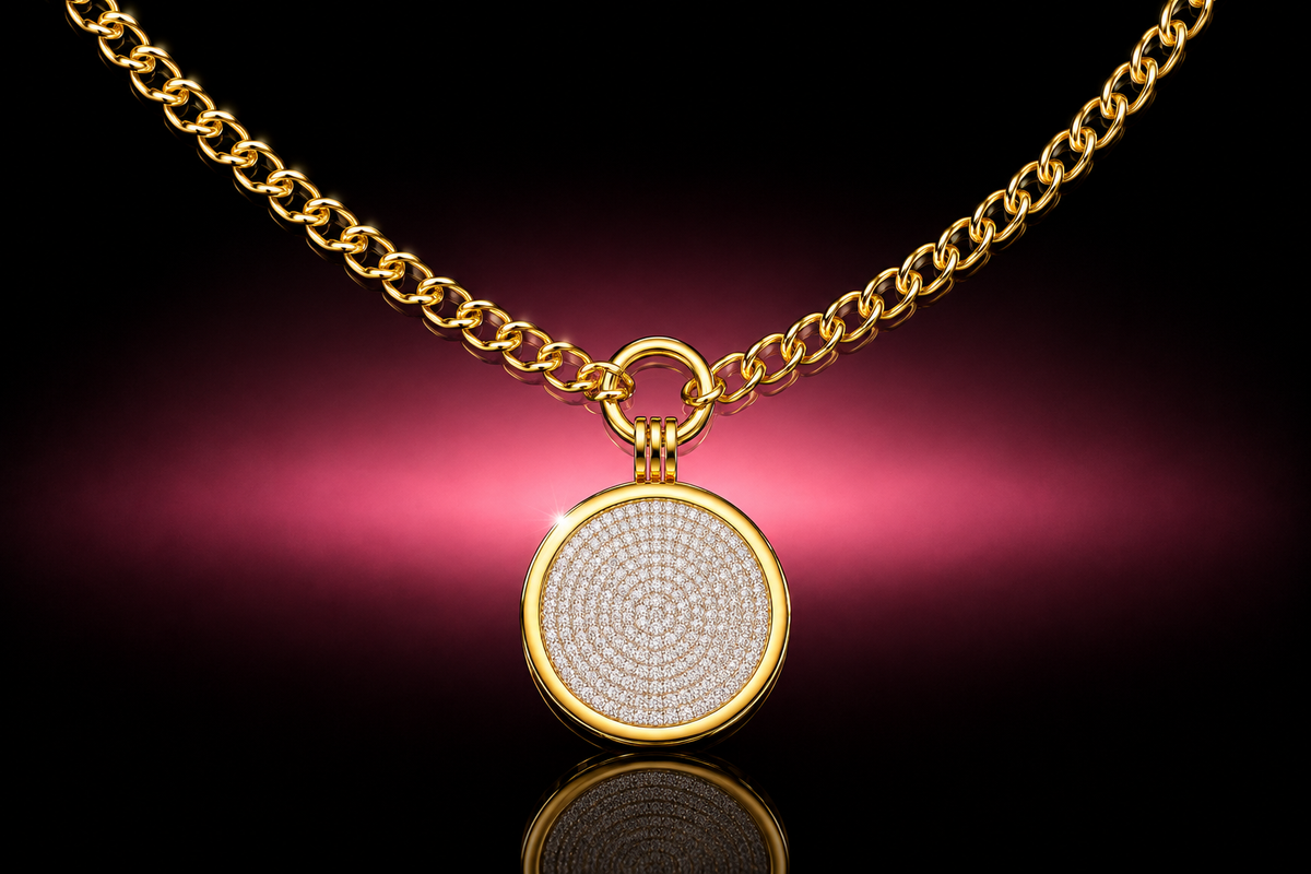 14K Yellow Gold Finished Stainless Steel Interchangeable Pendant Chain