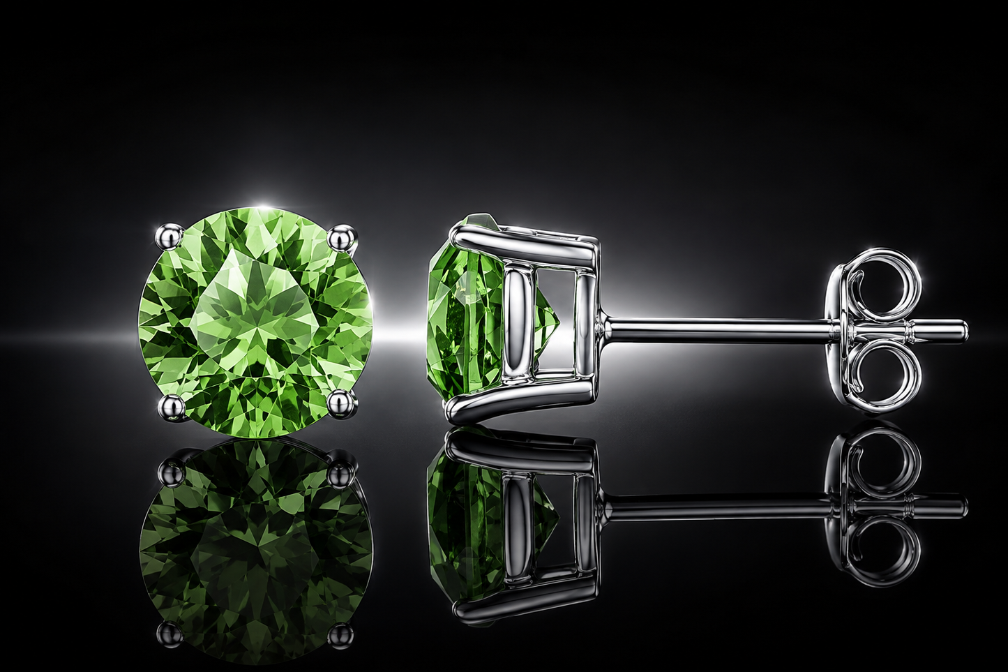 925 Sterling Silver Genuine Swarovski Crystal Stud Earrings, 6mm