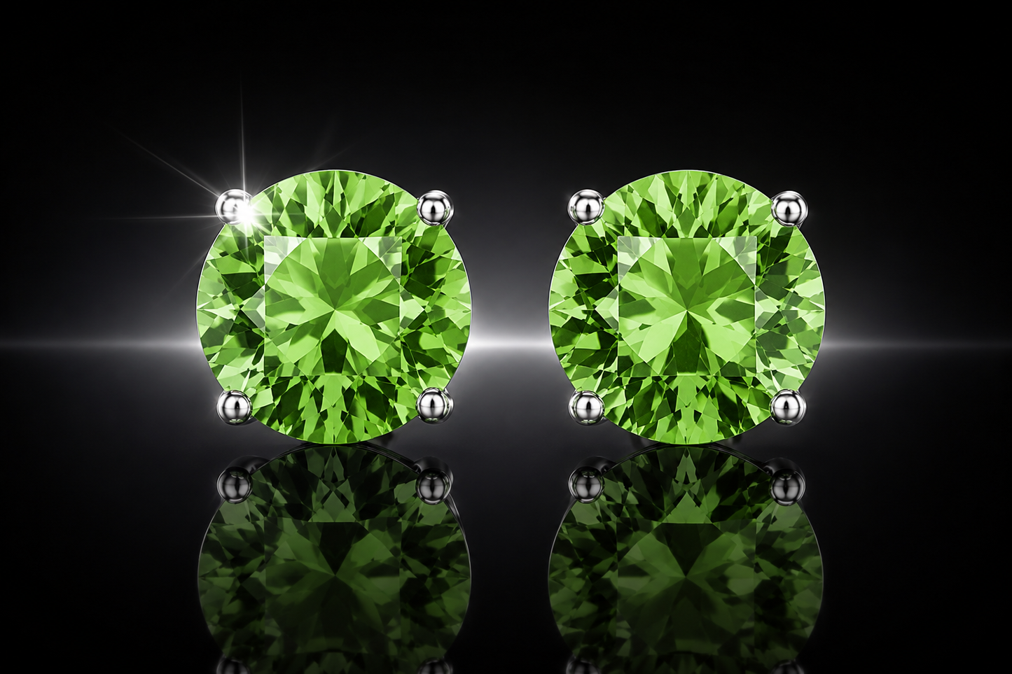925 Sterling Silver Genuine Swarovski Crystal Stud Earrings, 6mm