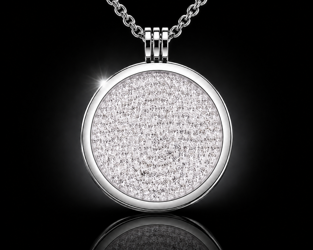 SWTL Interchangeable 25mm Coin Swarovski Crystal Pavé