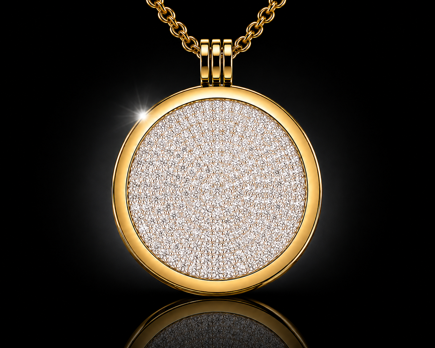 SWTL Interchangeable 25mm Coin Swarovski Crystal Pavé