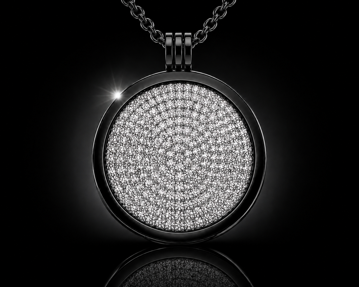 SWTL Interchangeable 25mm Coin Swarovski Crystal Pavé