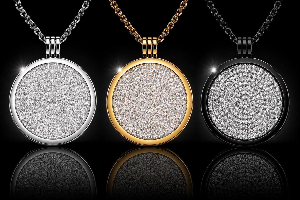 SWTL Interchangeable 25mm Coin Swarovski Crystal Pavé