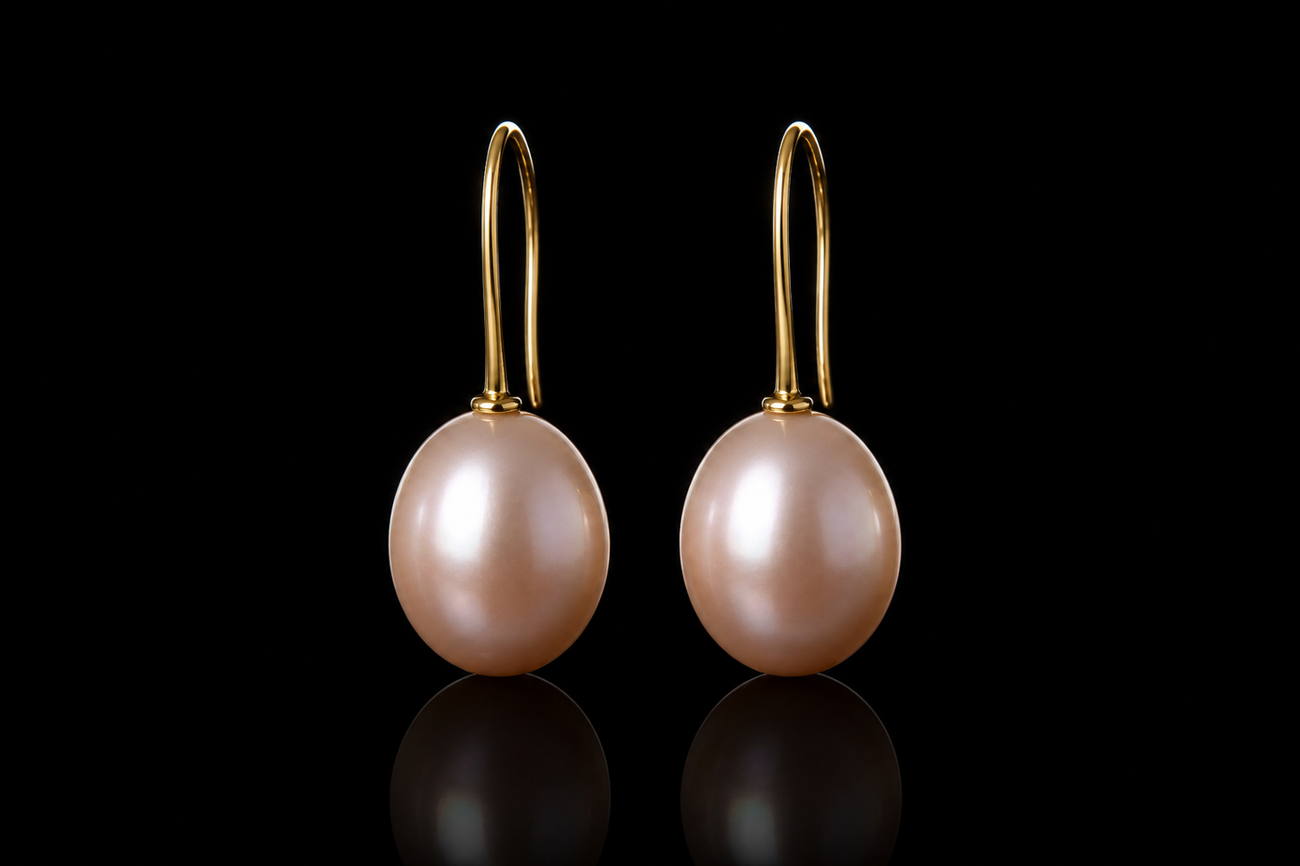 14 kt. Yellow Gold 7 mm Blush Pink Freshwater Pearl Earrings
