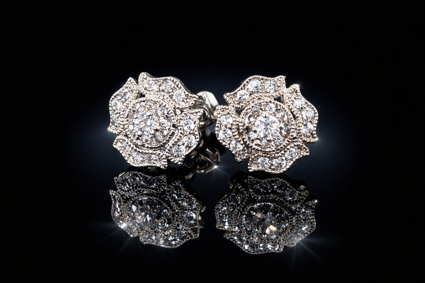 Vintage-Inspired Pave’ Crystal Earrings
