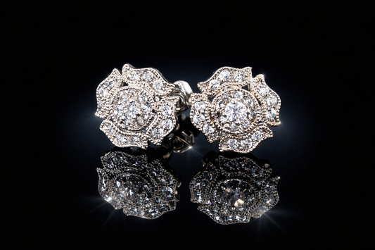 Vintage-Inspired Pave’ Crystal Earrings