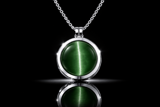 25mm Green Cat's Eye Coin for SWTL Interchangeable Pendant Collection