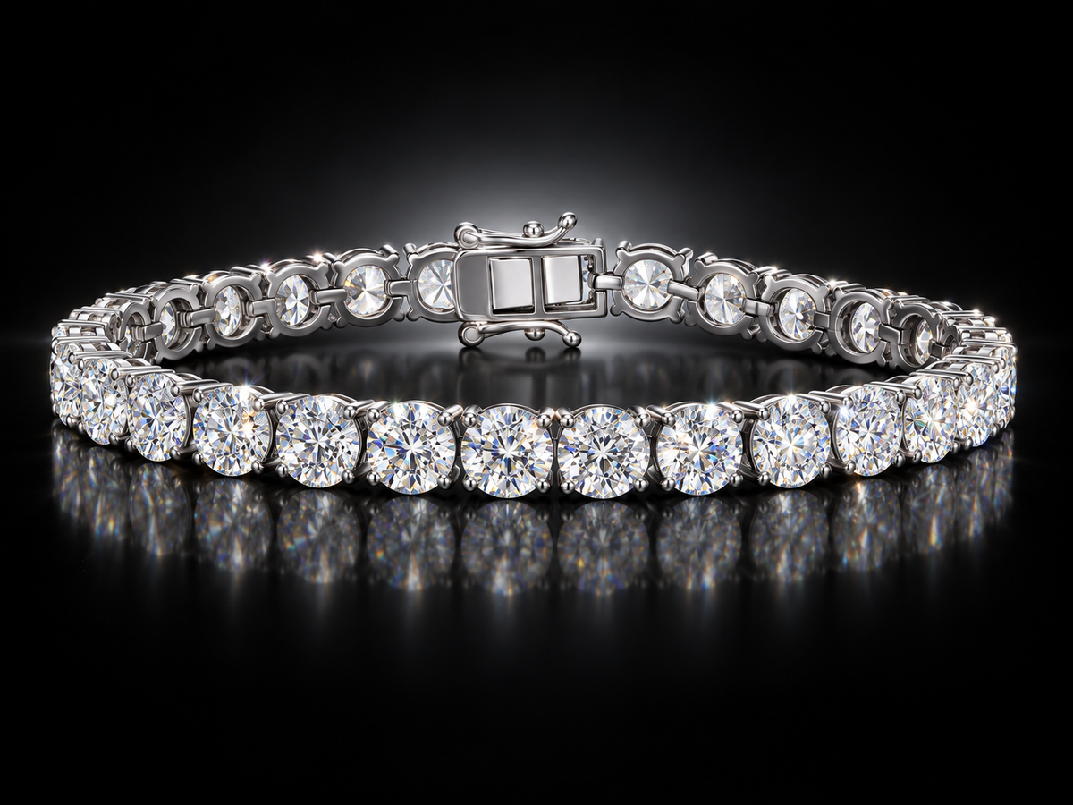 15.63 CTW Genuine Moissanite Tennis Bracelet - 1621