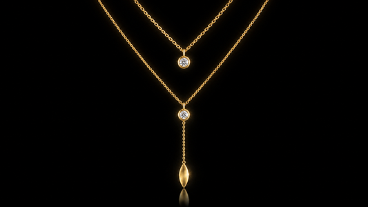 5.5 mm Bezel Set Cubic Zirconia Pendant or Lariat