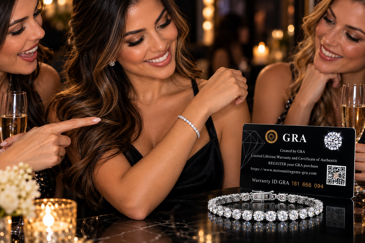 15.63 CTW Genuine Moissanite Tennis Bracelet - 1621