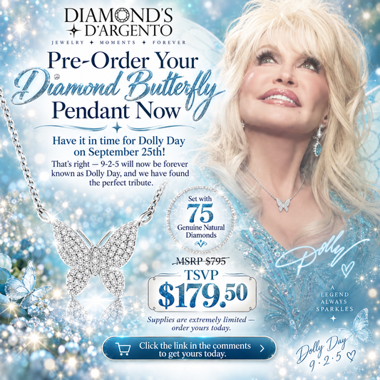 Diamond Butterfly Pendant Necklace – 75 Natural Diamonds in Triple Rhodium Finished Sterling Silver