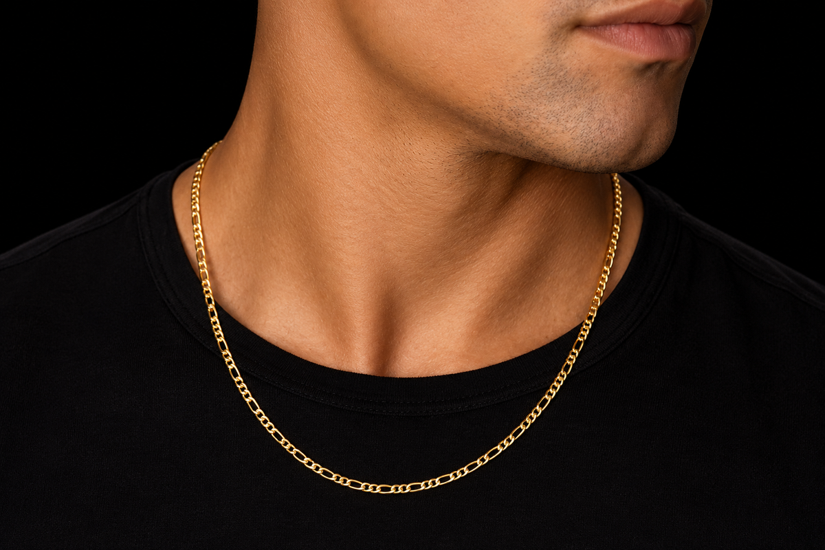 14kt Yellow Gold Stainless Steel Chains Cuban & Figaro