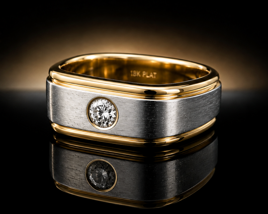 Men’s Vintage 18 kt. and Platinum .25 Carat Diamond Ring