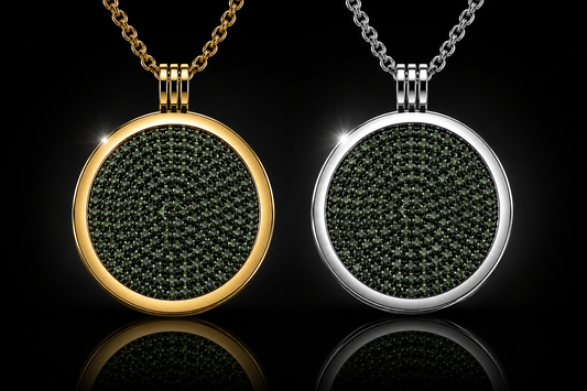 SWTL Interchangeable 33mm Coin &ndash; Dark Green Pav&eacute; Crystal (Pendant &amp; Chain Sold Separately)