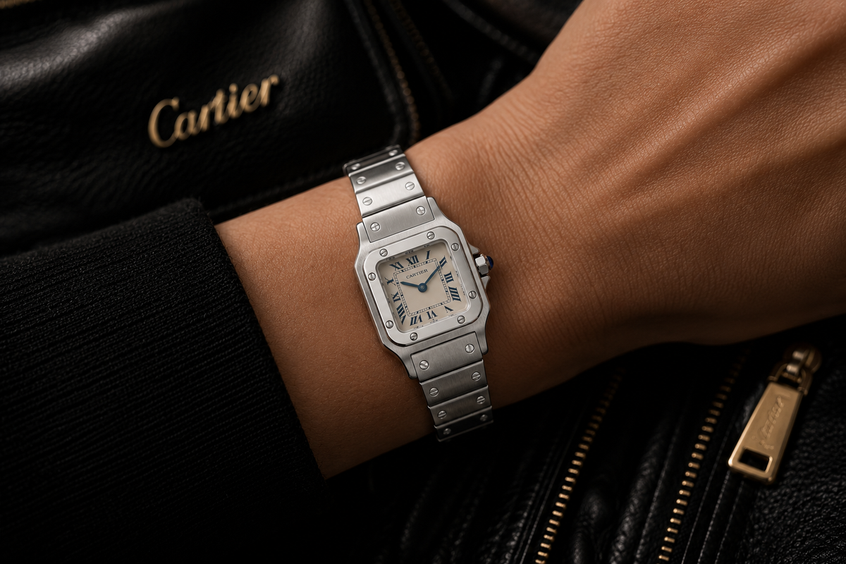 24 mm Ladies Cartier Santos Galbée