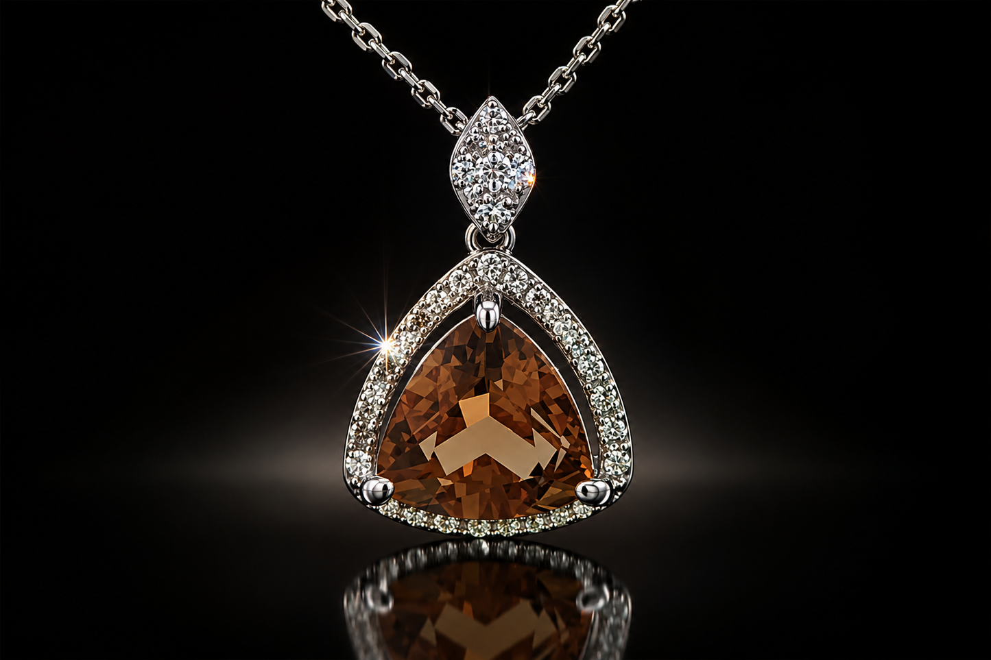 925 Zultanite & White Sapphire Pendant with 18" Chain