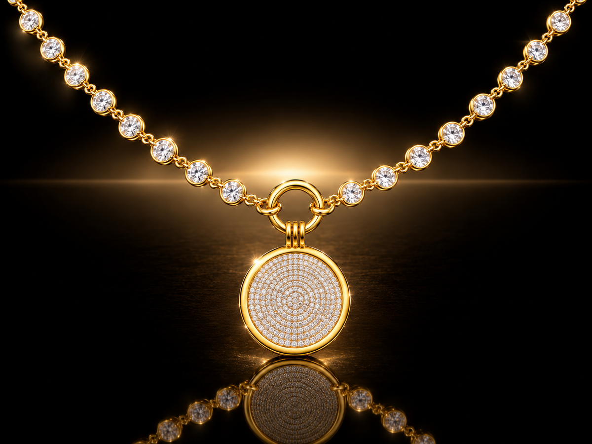 18kt Yellow Gold Cubic Zirconia Chain for the SWTL Interchangeable Pendant System